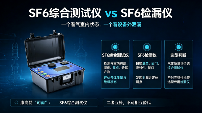 <a href='http://m.jnsclsb.cn/sinansf6'>SF6綜合測(cè)試儀</a>和SF6檢漏儀有何區(qū)別？展示儀器為<a href='http://m.jnsclsb.cn/sinansf6'>司南</a>